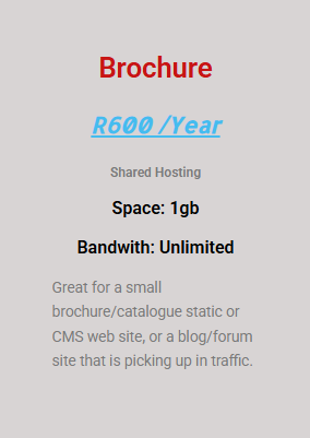 Brochure Hosting