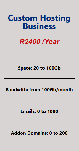 Custom Hosting Business