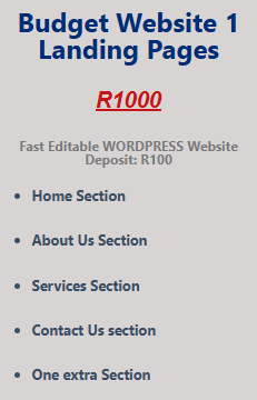 Budget website 1 Pages