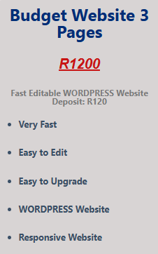 Budget website 3 Pages