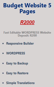 Budget website 5 Pages