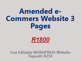 Amended e-Commers Website 3 Pages