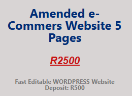 Amended e-Commers Website 5 Pages
